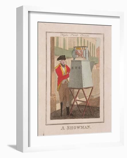 A Showman, Cries of London, 1804-William Marshall Craig-Framed Giclee Print