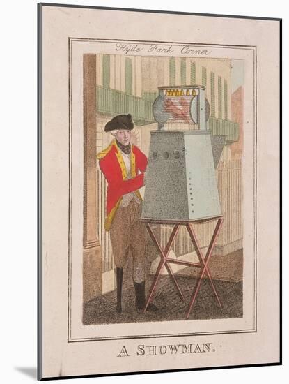 A Showman, Cries of London, 1804-William Marshall Craig-Mounted Giclee Print