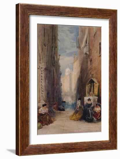 A Shrine In Venice, c1820-1870, (1924)-James Holland-Framed Giclee Print