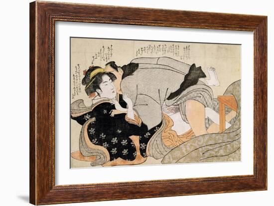 A Shunga Scene-Katsukawa Shunsho-Framed Giclee Print