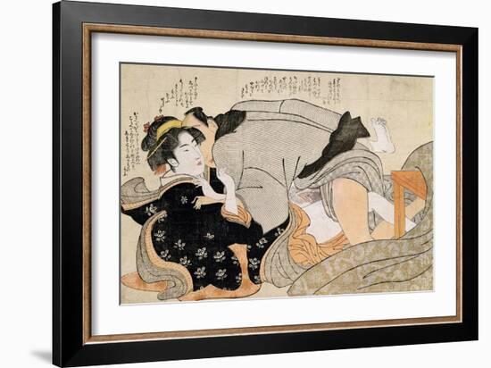 A Shunga Scene-Katsukawa Shunsho-Framed Giclee Print