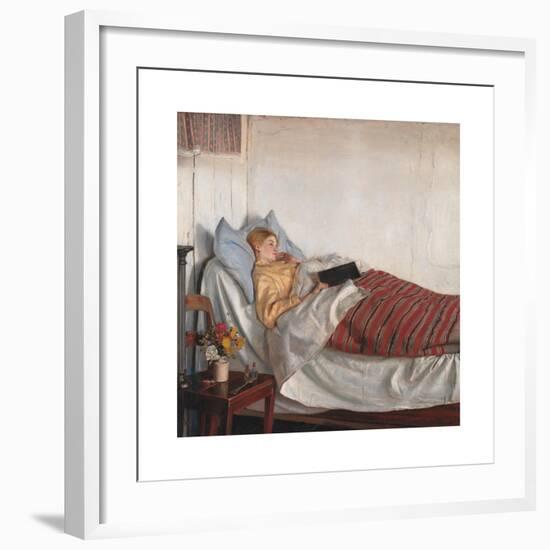 A sick young girl-Michael Ancher-Framed Premium Giclee Print