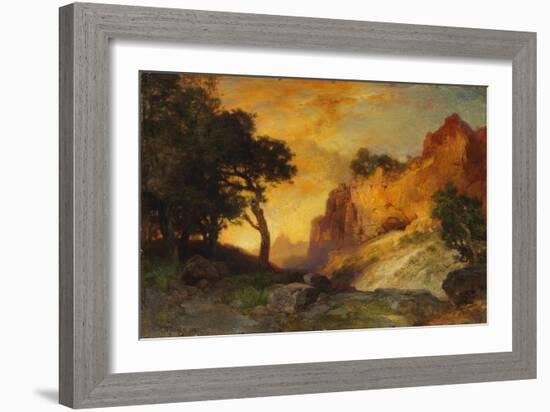 A Side Canyon, Grand Canyon, Arizona, 1905 (Oil on Board)-Thomas Moran-Framed Giclee Print