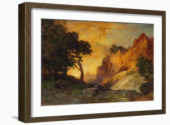 A Side Canyon, Grand Canyon, Arizona, 1905 (Oil on Board)-Thomas Moran-Framed Giclee Print