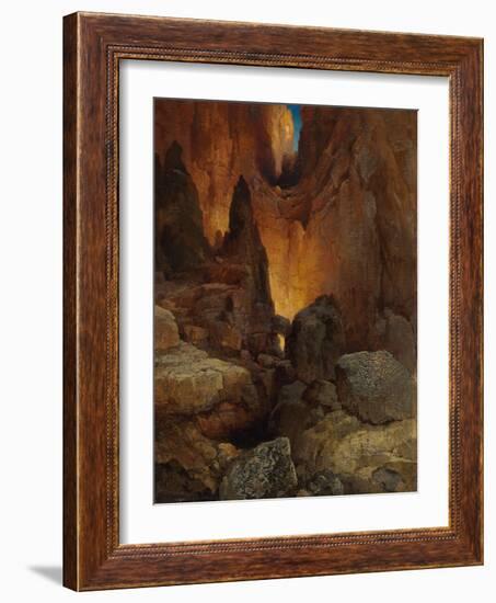 A Side Canyon, Grand Canyon of Arizona, 1915 (Oil on Canvas)-Thomas Moran-Framed Giclee Print