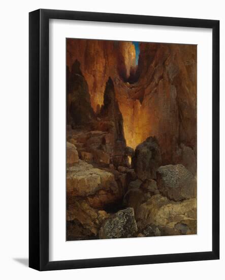 A Side Canyon, Grand Canyon of Arizona, 1915 (Oil on Canvas)-Thomas Moran-Framed Giclee Print