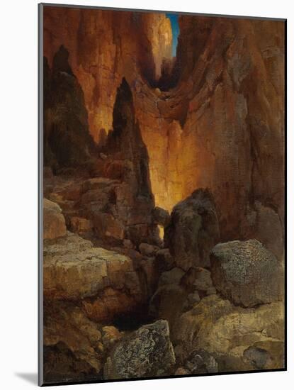 A Side Canyon, Grand Canyon of Arizona, 1915 (Oil on Canvas)-Thomas Moran-Mounted Giclee Print