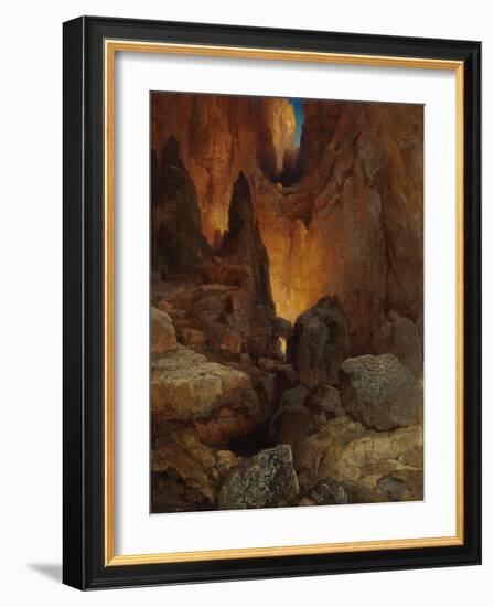 A Side Canyon, Grand Canyon of Arizona, 1915 (Oil on Canvas)-Thomas Moran-Framed Giclee Print