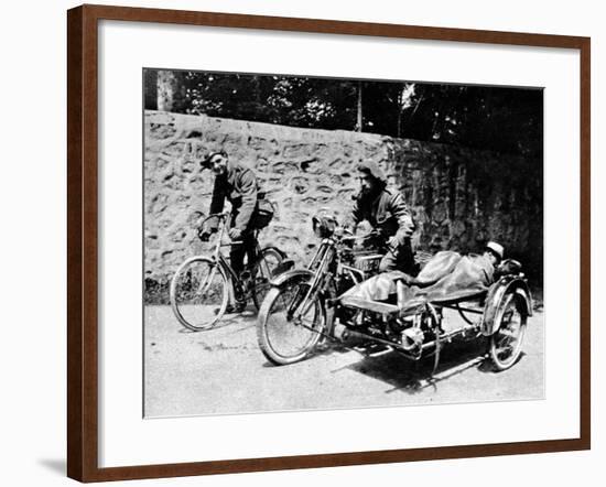 A Side-Car Ambulance-null-Framed Photographic Print