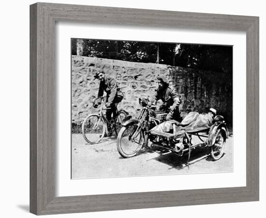 A Side-Car Ambulance-null-Framed Photographic Print