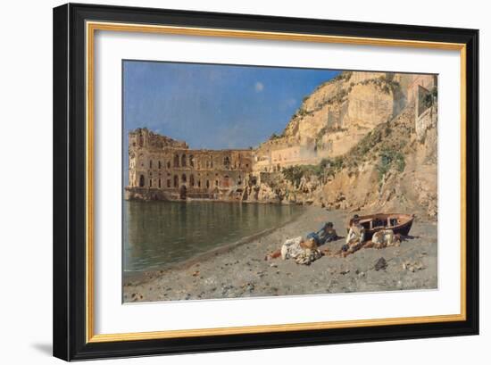 A Siesta in Sunshine, 1878 (Oil on Canvas)-Rubens Santoro-Framed Giclee Print