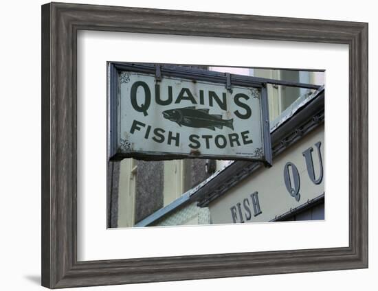 A sign in Youghal, Ireland. Artist: Unknown-Unknown-Framed Photographic Print