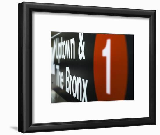 A Sign on the New York City Subway.-Jon Hicks-Framed Photographic Print