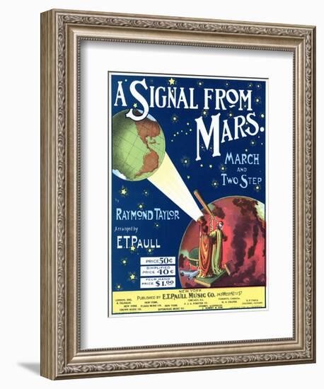 "A Signal from Mars" Sheet Music from the National Museum of American History-null-Framed Art Print