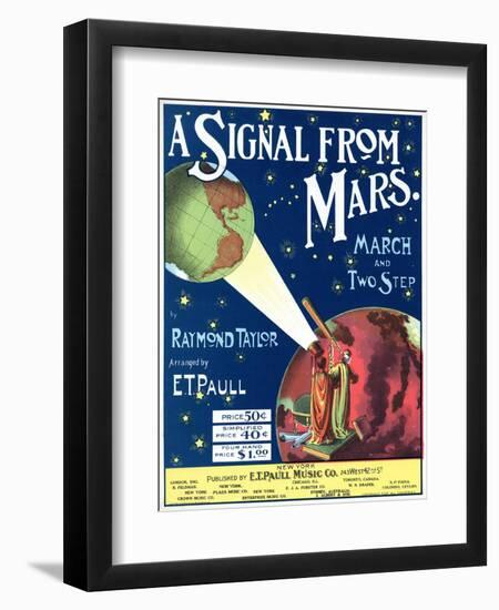 "A Signal from Mars" Sheet Music from the National Museum of American History--Framed Art Print