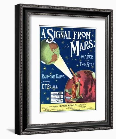 "A Signal from Mars" Sheet Music from the National Museum of American History-null-Framed Art Print