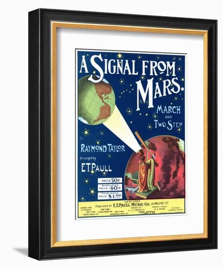 "A Signal from Mars" Sheet Music from the National Museum of American History-null-Framed Art Print