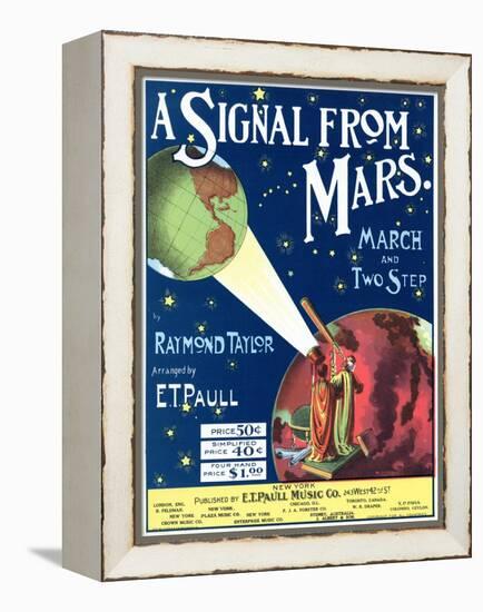 "A Signal from Mars" Sheet Music from the National Museum of American History-null-Framed Stretched Canvas