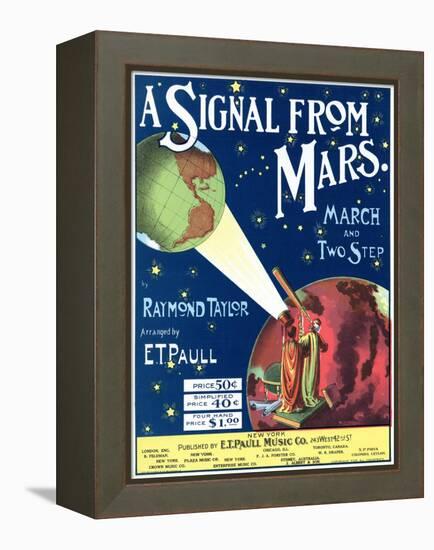 "A Signal from Mars" Sheet Music from the National Museum of American History-null-Framed Stretched Canvas