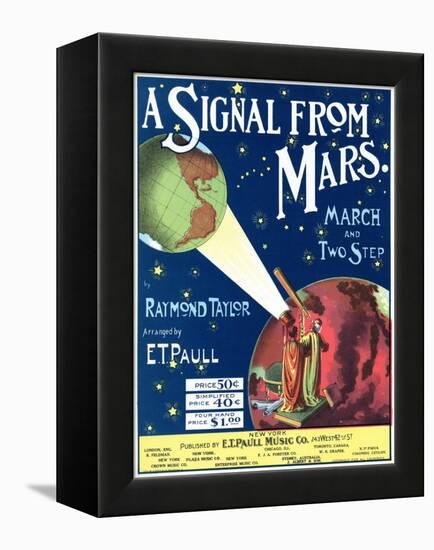 "A Signal from Mars" Sheet Music from the National Museum of American History-null-Framed Stretched Canvas