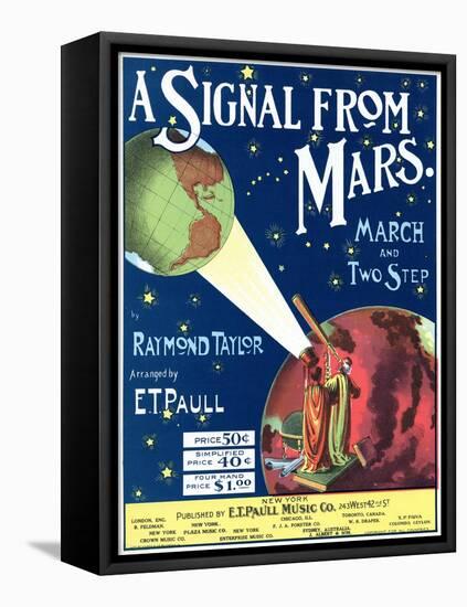 "A Signal from Mars" Sheet Music from the National Museum of American History-null-Framed Stretched Canvas