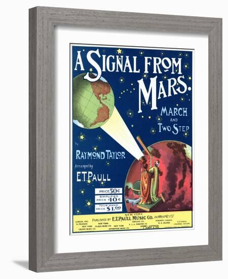 "A Signal from Mars" Sheet Music from the National Museum of American History-null-Framed Art Print