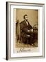 A Signed Carte-De-Visite Photograph of Abraham Lincoln, 1861-Alexander Gardner-Framed Giclee Print