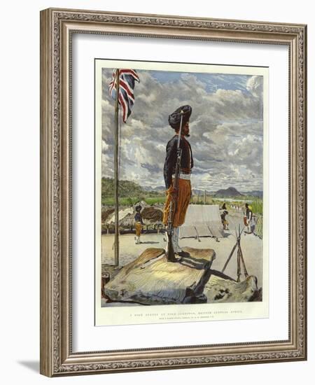 A Sikh Sentry at Fort Johnston, British Central Africa-Harry Hamilton Johnston-Framed Giclee Print