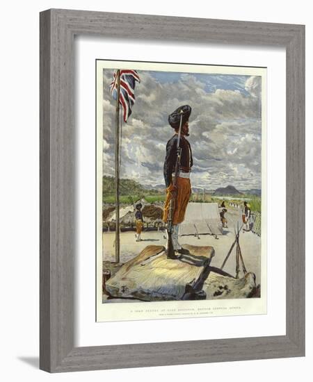 A Sikh Sentry at Fort Johnston, British Central Africa-Harry Hamilton Johnston-Framed Giclee Print