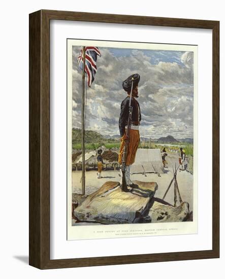 A Sikh Sentry at Fort Johnston, British Central Africa-Harry Hamilton Johnston-Framed Giclee Print