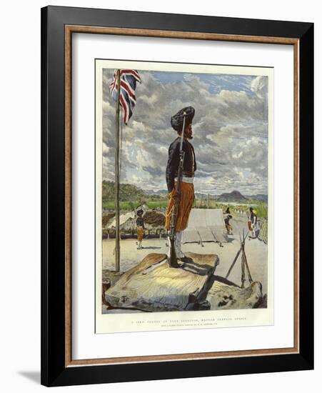 A Sikh Sentry at Fort Johnston, British Central Africa-Harry Hamilton Johnston-Framed Giclee Print