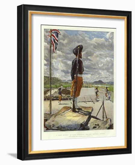 A Sikh Sentry at Fort Johnston, British Central Africa-Harry Hamilton Johnston-Framed Giclee Print