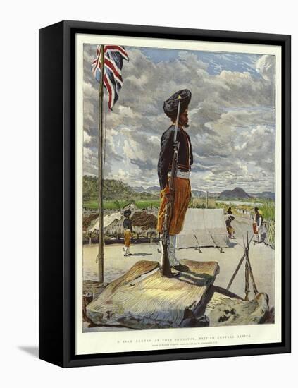 A Sikh Sentry at Fort Johnston, British Central Africa-Harry Hamilton Johnston-Framed Premier Image Canvas