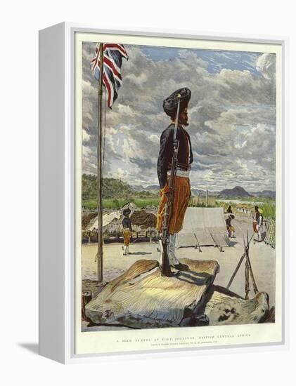 A Sikh Sentry at Fort Johnston, British Central Africa-Harry Hamilton Johnston-Framed Premier Image Canvas