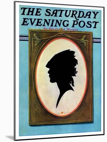 "A Silhouette," Saturday Evening Post Cover, May 11, 1929-Penrhyn Stanlaws-Mounted Giclee Print