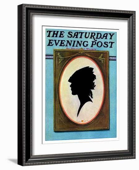 "A Silhouette," Saturday Evening Post Cover, May 11, 1929-Penrhyn Stanlaws-Framed Giclee Print