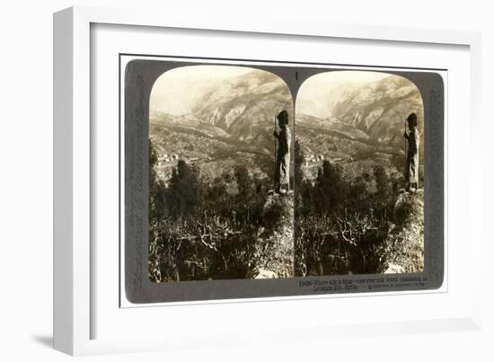 A Silkworm Plantation in the Lebanon Mountains, Syria, 1900s-Underwood & Underwood-Framed Giclee Print