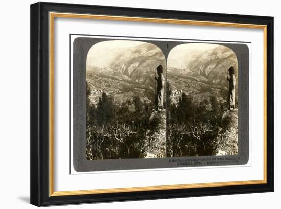 A Silkworm Plantation in the Lebanon Mountains, Syria, 1900s-Underwood & Underwood-Framed Giclee Print