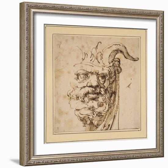 A Silvan Mask-Agostino Carracci-Framed Giclee Print