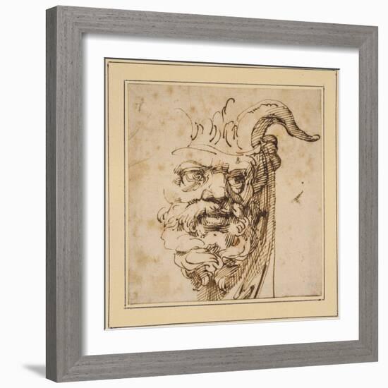 A Silvan Mask-Agostino Carracci-Framed Giclee Print