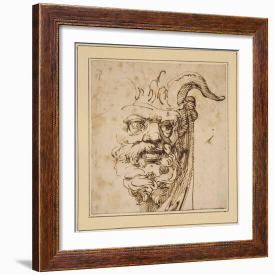 A Silvan Mask-Agostino Carracci-Framed Giclee Print