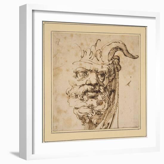 A Silvan Mask-Agostino Carracci-Framed Giclee Print