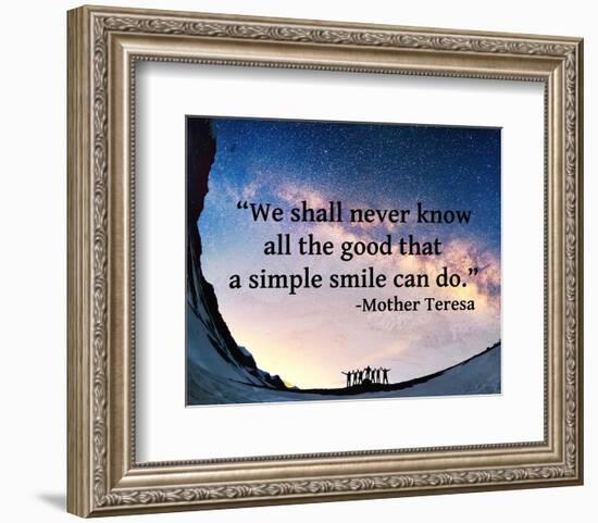 A Simple Smile - Mother Teresa Quote-Quote Master-Framed Art Print