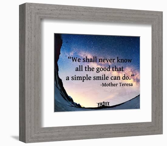 A Simple Smile - Mother Teresa Quote-Quote Master-Framed Art Print