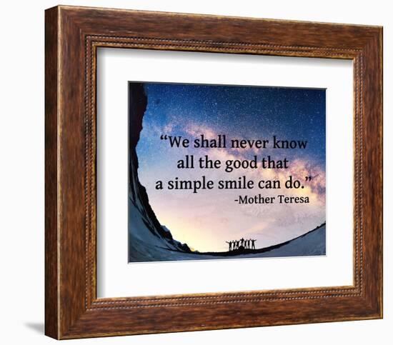 A Simple Smile - Mother Teresa Quote-Quote Master-Framed Art Print