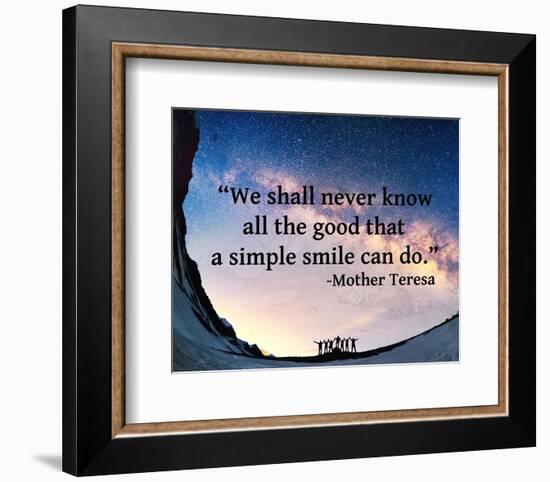 A Simple Smile - Mother Teresa Quote-Quote Master-Framed Art Print