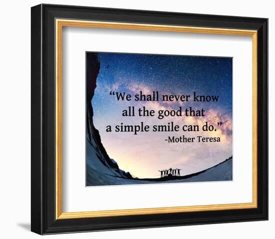 A Simple Smile - Mother Teresa Quote-Quote Master-Framed Art Print