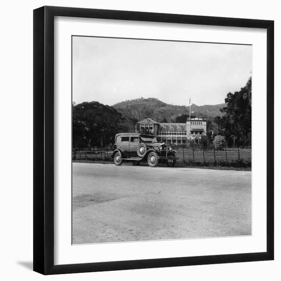 A Singer Car in Front of the Governor's House, Trinidad, Trinidad and Tobago, 1931-null-Framed Photographic Print