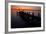 A Single Sailboat Sits on the Water of the Bay Alongside an Empty Dock on Tilghman Island, Maryland-Karine Aigner-Framed Photographic Print