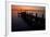 A Single Sailboat Sits on the Water of the Bay Alongside an Empty Dock on Tilghman Island, Maryland-Karine Aigner-Framed Photographic Print